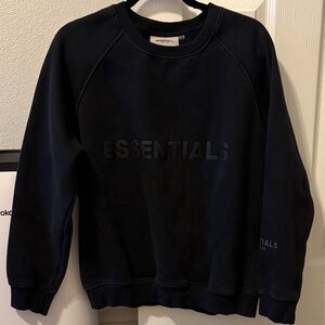 Essentials Black Men's Crewneck Sweater